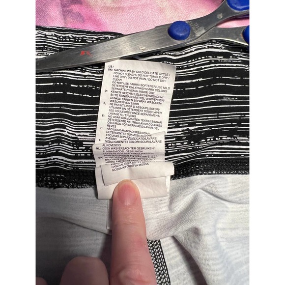 Reebok Speedwick Workout Leggings Black White Size‎ M - Picture 5 of 5